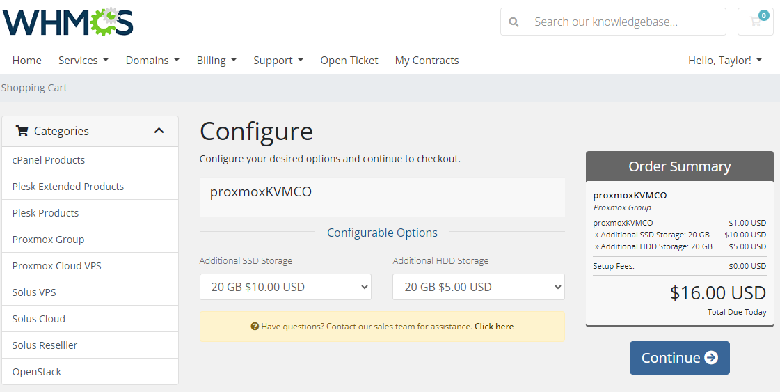 Selling Additional Storage - Proxmox VE VPS For WHMCS