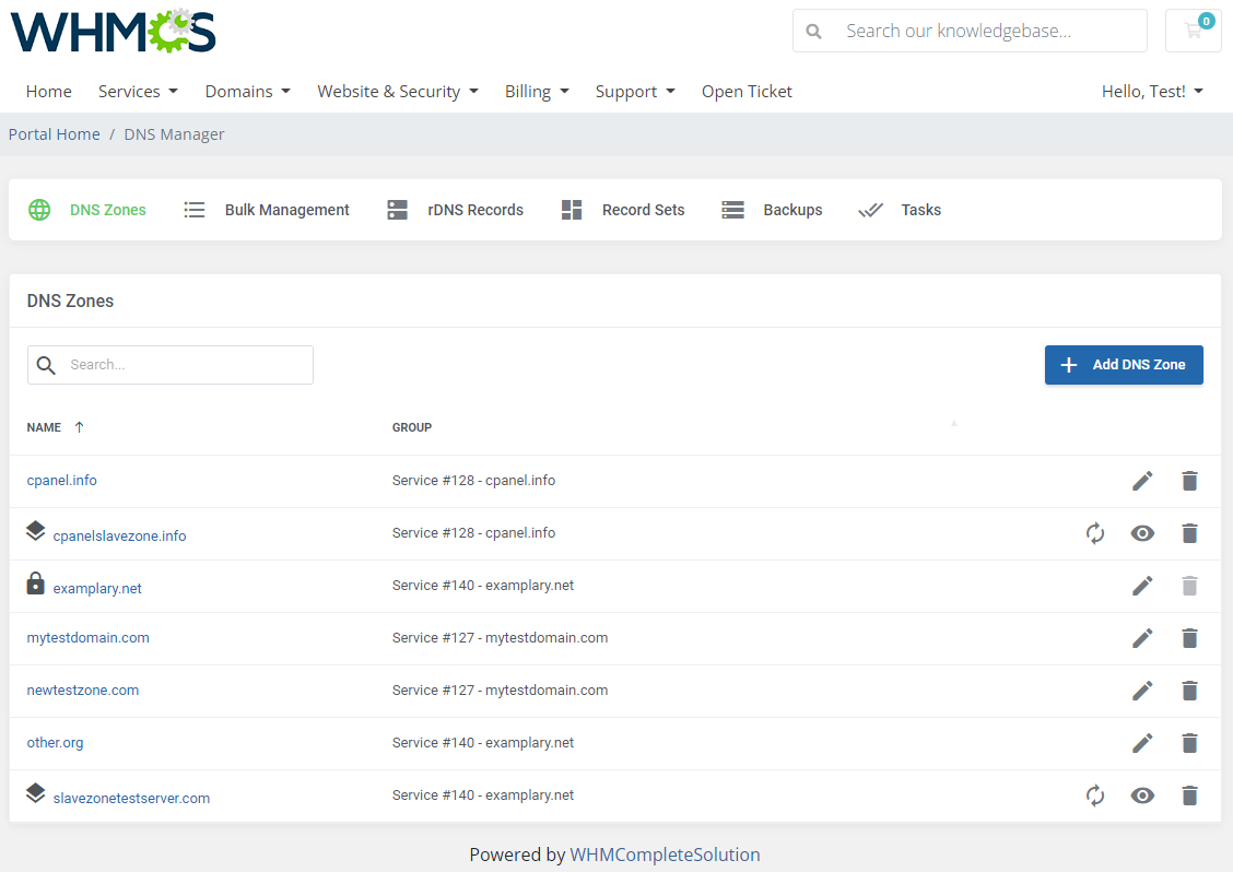 DNS Manager For WHMCS - Offering DNS Management For Ordered Services