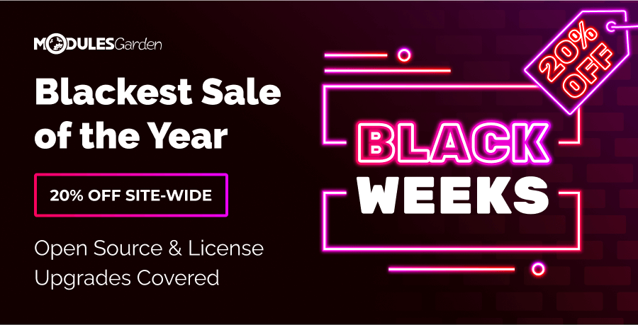 Black Weeks 2024 at ModulesGarden - 20% OFF Storewide